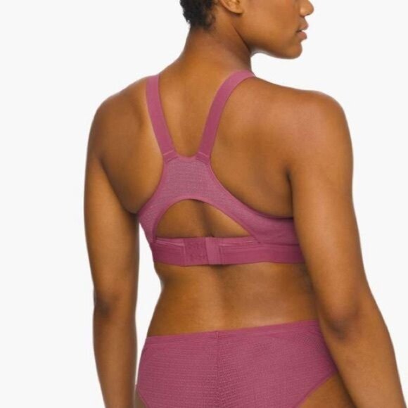 Lululemon Awake To Lace Bra Plumful/Smoky Blush Minimal Seams Molded Cups Sz 32B - Picture 3 of 9